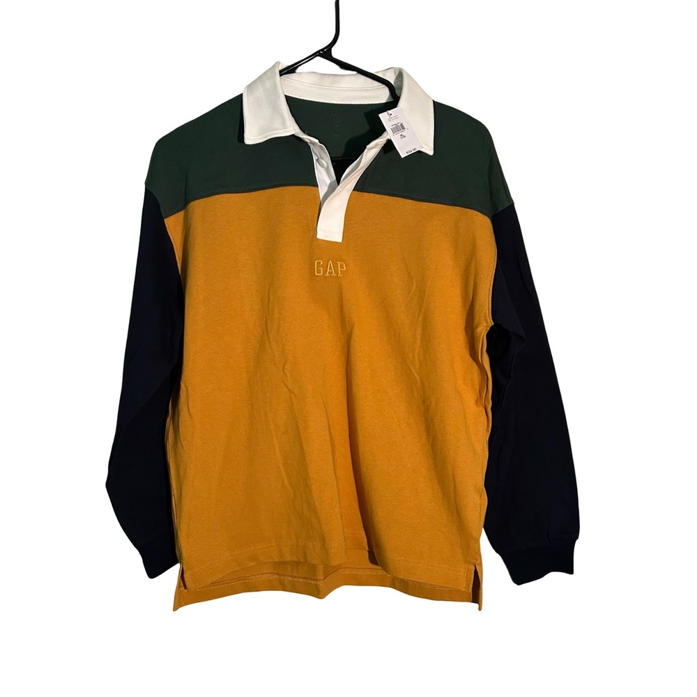 GAP Green and White rugby Polo Shirt